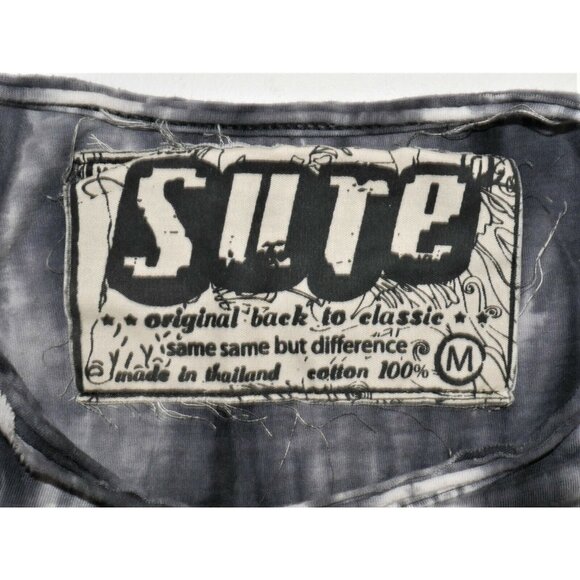 Black Tie Dye Om Design Original Sure Short Sleeve T-shirt Sure Mens Medium - Picture 3 of 6